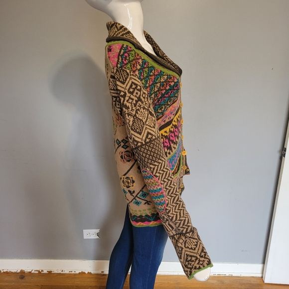 Ivko Collared Button Front Cardigan, GUC, Size M - Picture 3 of 8